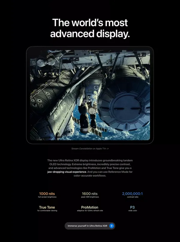 iPad Pro - Apple - Landing design inspiration