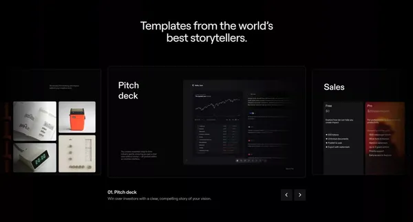 Chronicle: The AI Presentation Tool for Stories Worth Telling - Landing design inspiration