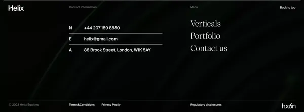Helix - Long-Term Investment Fund Manager | London - Landing design inspiration