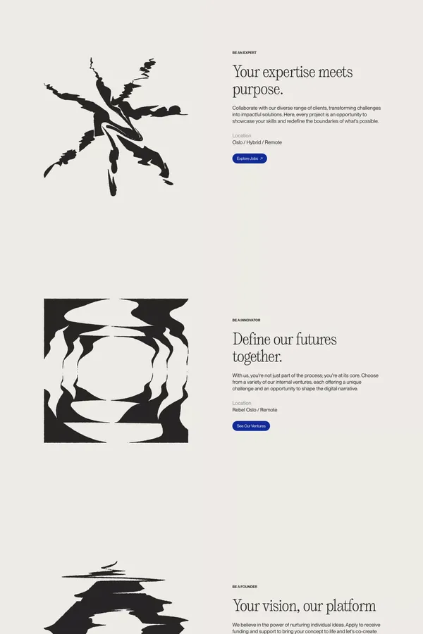 People Made Machines - Landing design inspiration