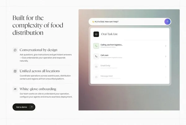 Automate Food Distribution with AI Agents | Burnt - Landing design inspiration