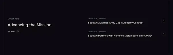 Scout AI – Foundation Model for Defense Robotics - Landing design inspiration