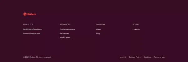 Rubus | Residential construction software - Landing design inspiration