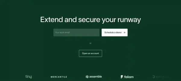 Vesto | Cash Management For Startups - Landing design inspiration