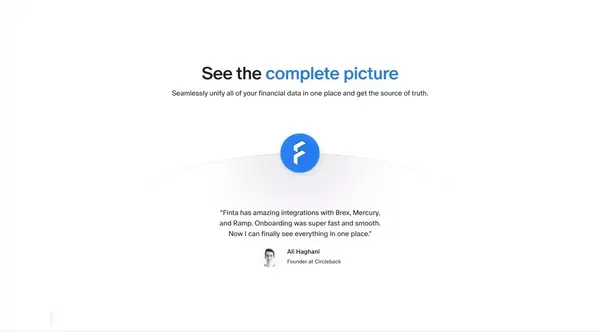 Finta: Taxes & Accounting Simplified - Landing design inspiration