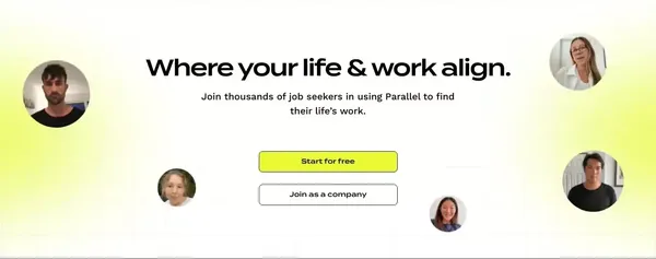 Find your life's work. - Landing design inspiration