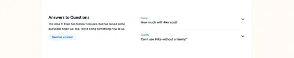 Hike - Save your family time, literally. - Landing design inspiration