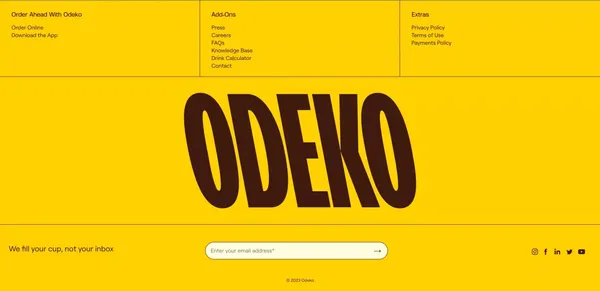ODEKO - Landing design inspiration