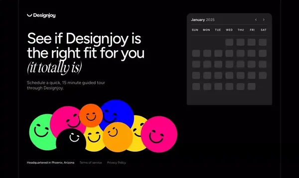 Designjoy - Design as a Subscription - Landing design inspiration