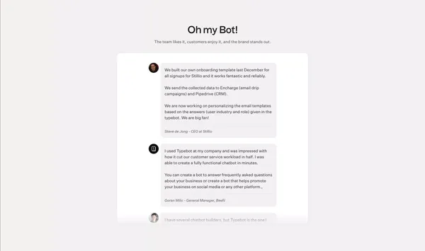 Typebot - Landing design inspiration