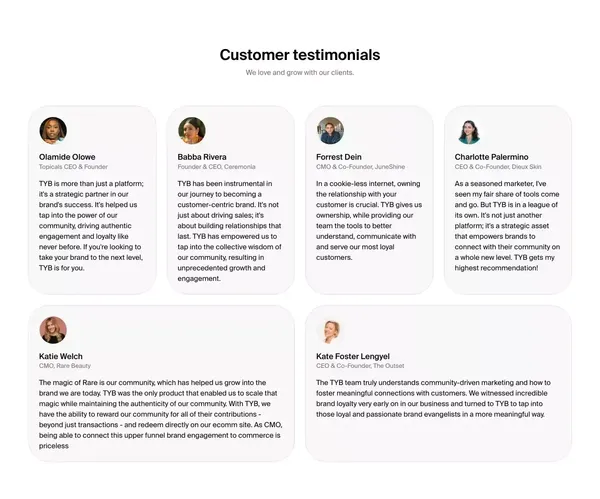 Community Rewards Platform | TYB - Landing design inspiration