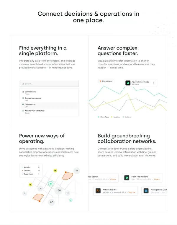 The Advanced Public Safety Platform | Peregrine - Landing design inspiration