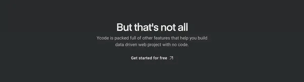 Visual development platform for designers and agencies - Ycode - Landing design inspiration