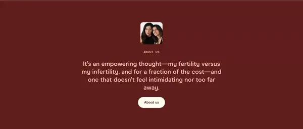 Arva | Fertility on your timeline - Landing design inspiration