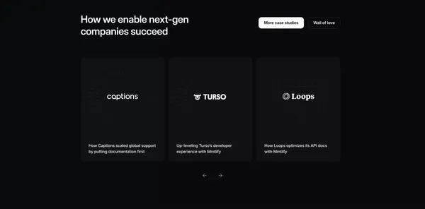 Mintlify — The documentation you want, effortlessly - Landing design inspiration