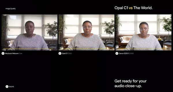 Opal C1 — The first professional camera - Landing design inspiration
