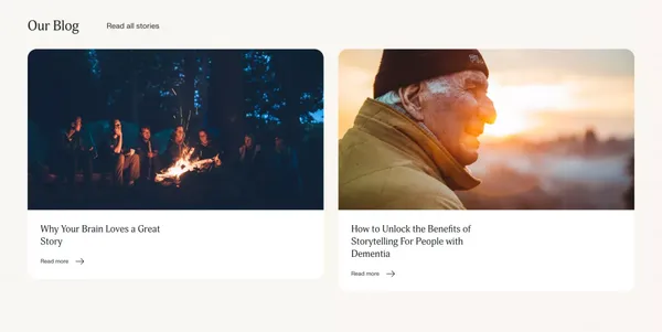 Remento: Capture family stories - Landing design inspiration