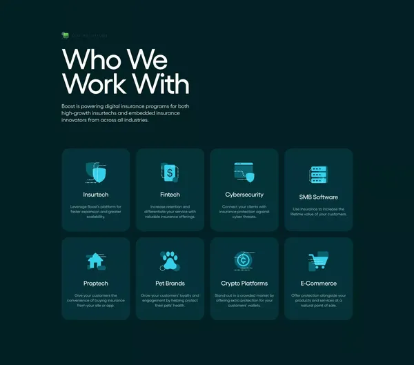 Boost - The Digital Insurance Platform - Landing design inspiration