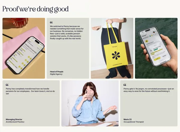 Penny | The Pension You Actually Asked For | Women's Pension Solution - Landing design inspiration
