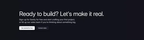 The Content Operating System | Sanity - Landing design inspiration
