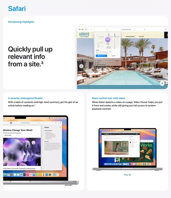 macOS Sequoia Preview - Apple - Landing design inspiration