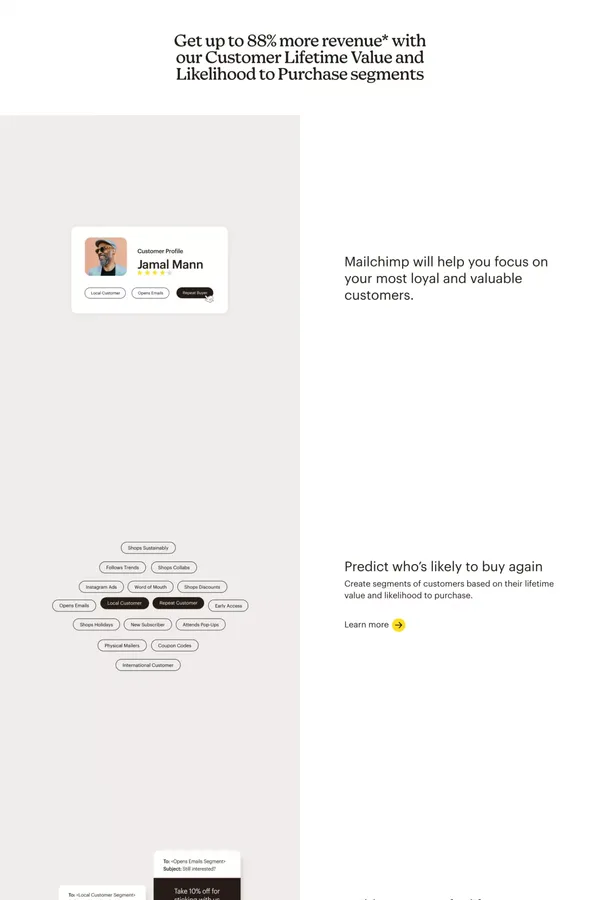 Integrierte All-in-one-Marketingplattform für kleine Unternehmen | Mailchimp - Landing design inspiration