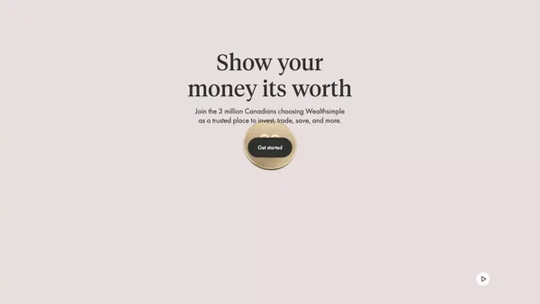 Wealthsimple: Better than your bank - Landing design inspiration