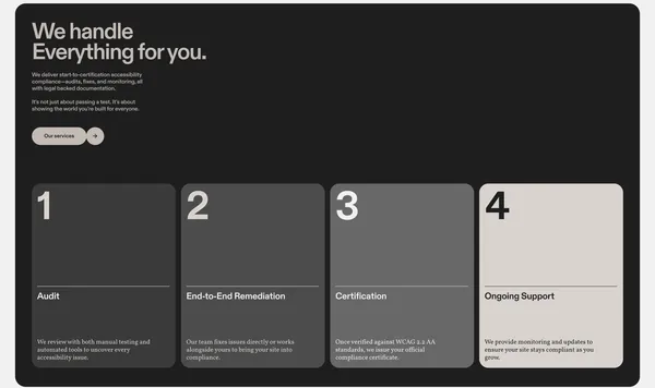 Ally | WCAG Accessibility & ADA Compliance Services - Landing design inspiration