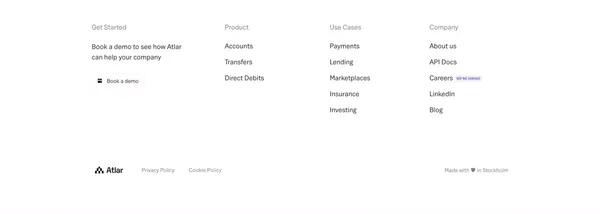 Atlar | Bank payments platform for automated money movement - Landing design inspiration