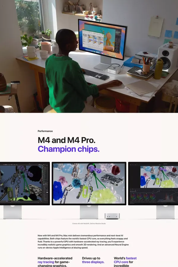 Mac mini - Apple - Landing design inspiration