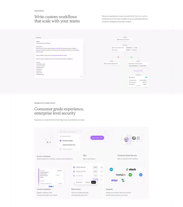Sequence - Landing design inspiration
