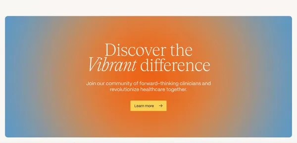 Vibrant | The better way for people and their providers - Landing design inspiration