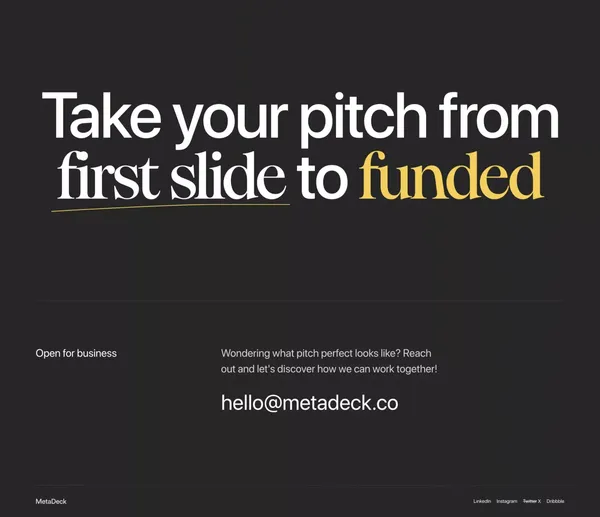 MetaDeck - Landing design inspiration