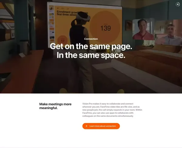 Apple Vision Pro - Apple - Landing design inspiration