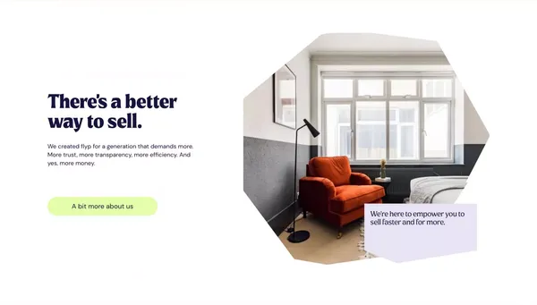 Sell your home faster and for more with flyp | flyp - Landing design inspiration