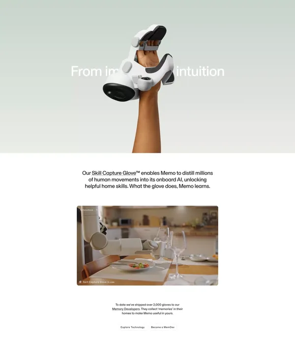 Sunday Robotics | The helpful robotics company - Landing design inspiration