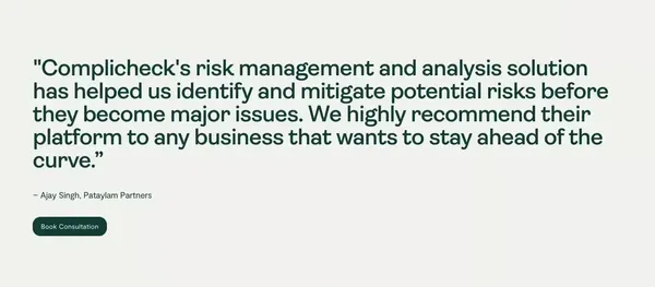 Complicheck - India's leading compliance solution - Landing design inspiration