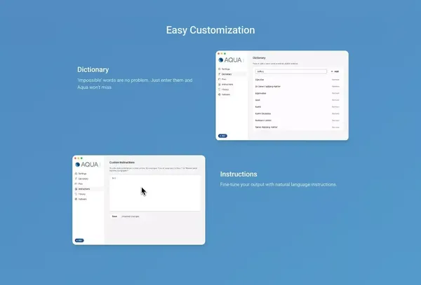 Aqua Voice - Fast Voice Input for Mac and Windows - Landing design inspiration