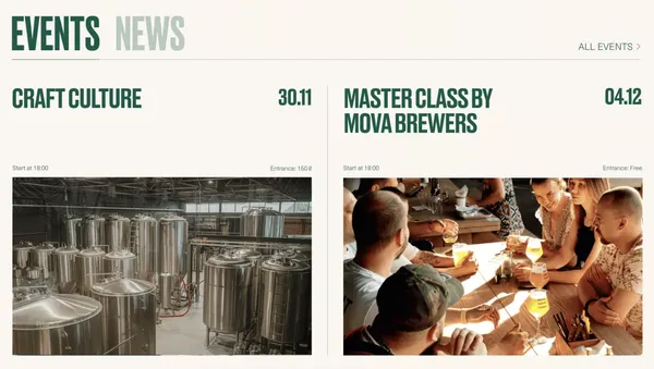 MOVA beer - Landing design inspiration