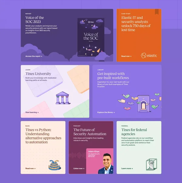 Tines | The smart, secure workflow builder - Landing design inspiration