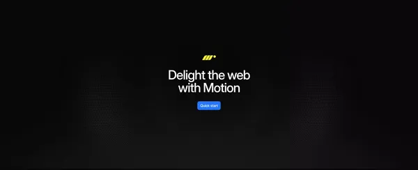 Motion - A modern animation library for JavaScript and React - Landing design inspiration