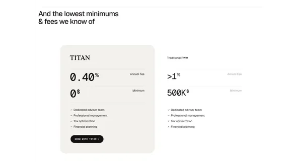 Titan | Wealth Management - Landing design inspiration