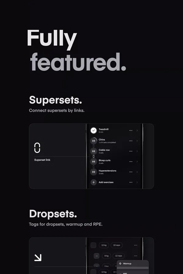 Dropset - Gym tracker - Landing design inspiration
