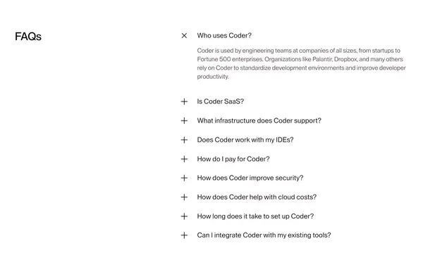 CDEs: Cloud Development Environments for Enterprise Developers | Coder - Landing design inspiration