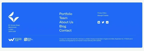 Concept Ventures | The Home of UK Pre-Seed - Landing design inspiration