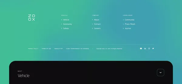 Zoox - Landing design inspiration