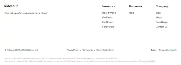 Rideshur - Business Fleet Insurance | Fleet Vehicle Insurance - Landing design inspiration
