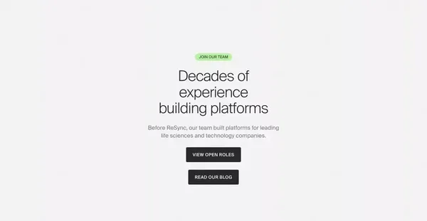 ReSync Bio — Your single source of truth for preclinical operations - Landing design inspiration