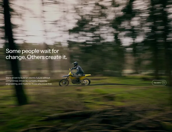 Radian | Electric Enduro Motorcycle | Pre-Order Now - Landing design inspiration