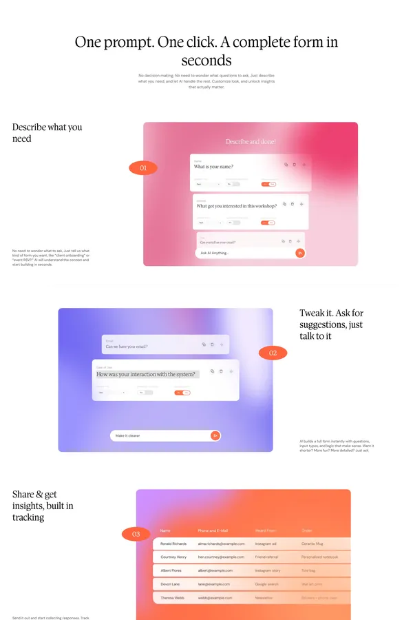 Create Beautiful, Smart, High-Converting Forms in Seconds — Nuraform - Landing design inspiration